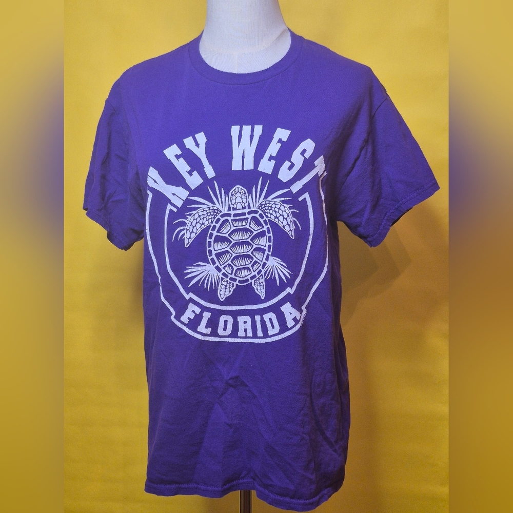 Key West Florida Purple T-Shirt Turtle